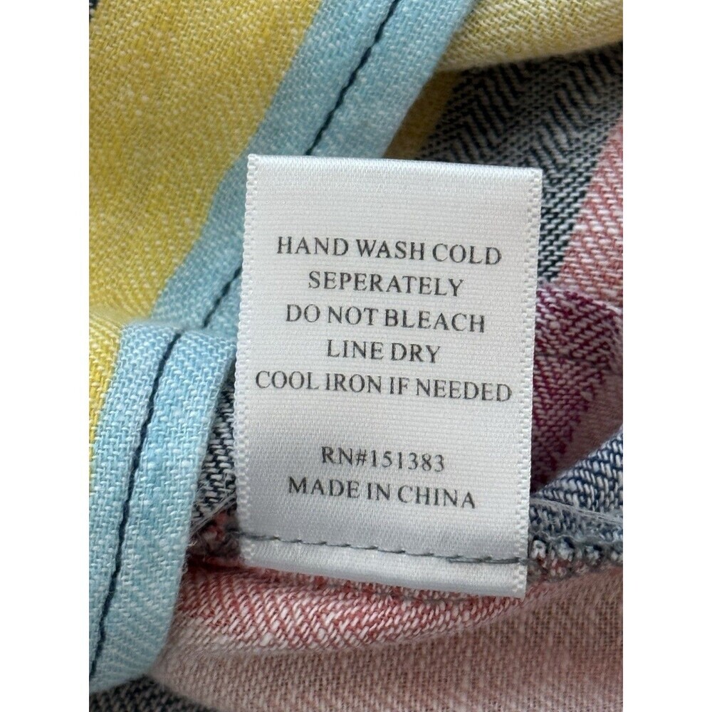 Current Air Women’s Med‎ Rainbow Striped Blazer Linen Blend Academia Preppy - Picture 7 of 9